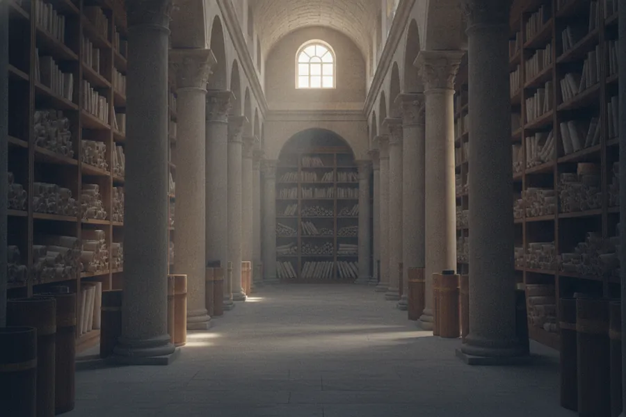 Library of Alexandria — A morning among the scrolls, circa 250 BCE.
